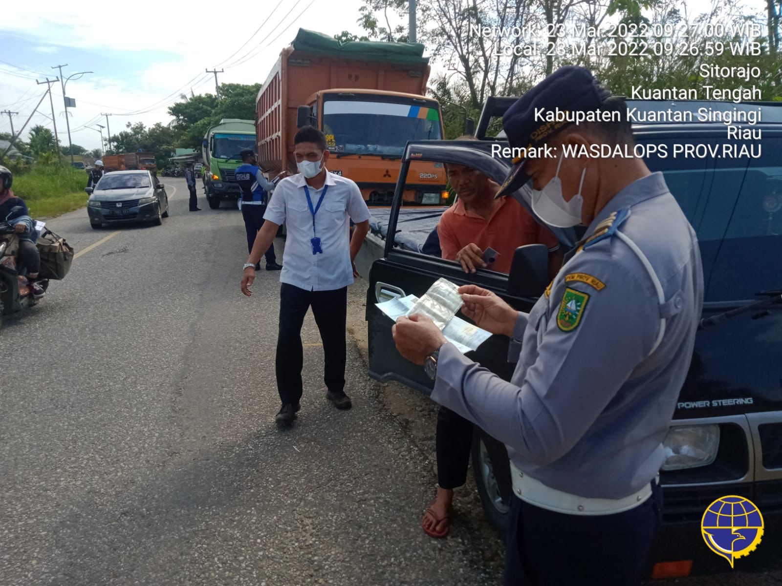 57 Unit Mobil Angkutan Terjaring Razia Gabungan Dishub dan Kepolisian di Kuansing