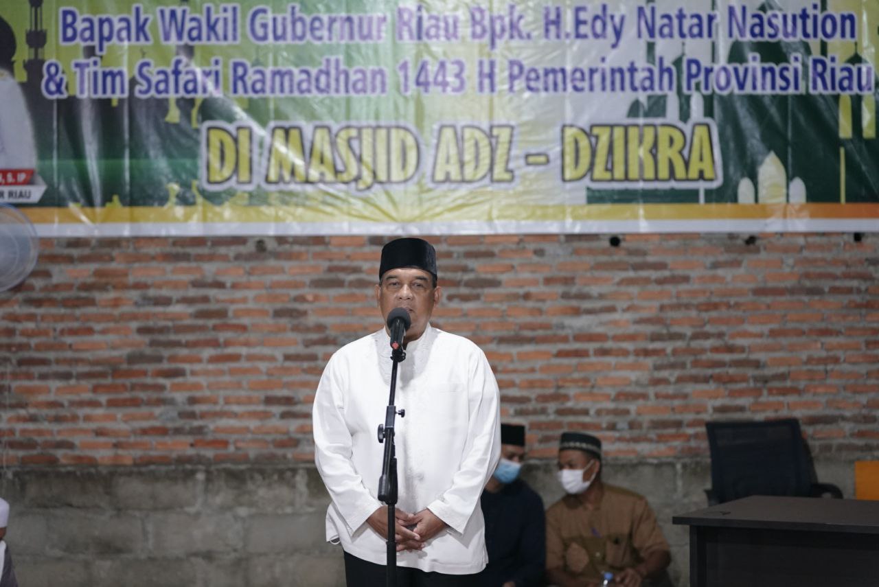Awali Safari Ramadan di Rokan Hulu, Wakil Gubernur Riau Kunjungi Masjid Adz Zikra yang Punya Program Tahfidz Al Quran