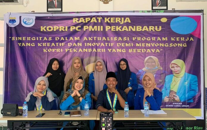 Korps PMII Puteri Pekanbaru Gelar Rapat Kerja di Rumah Toleransi PW GP Ansor Riau