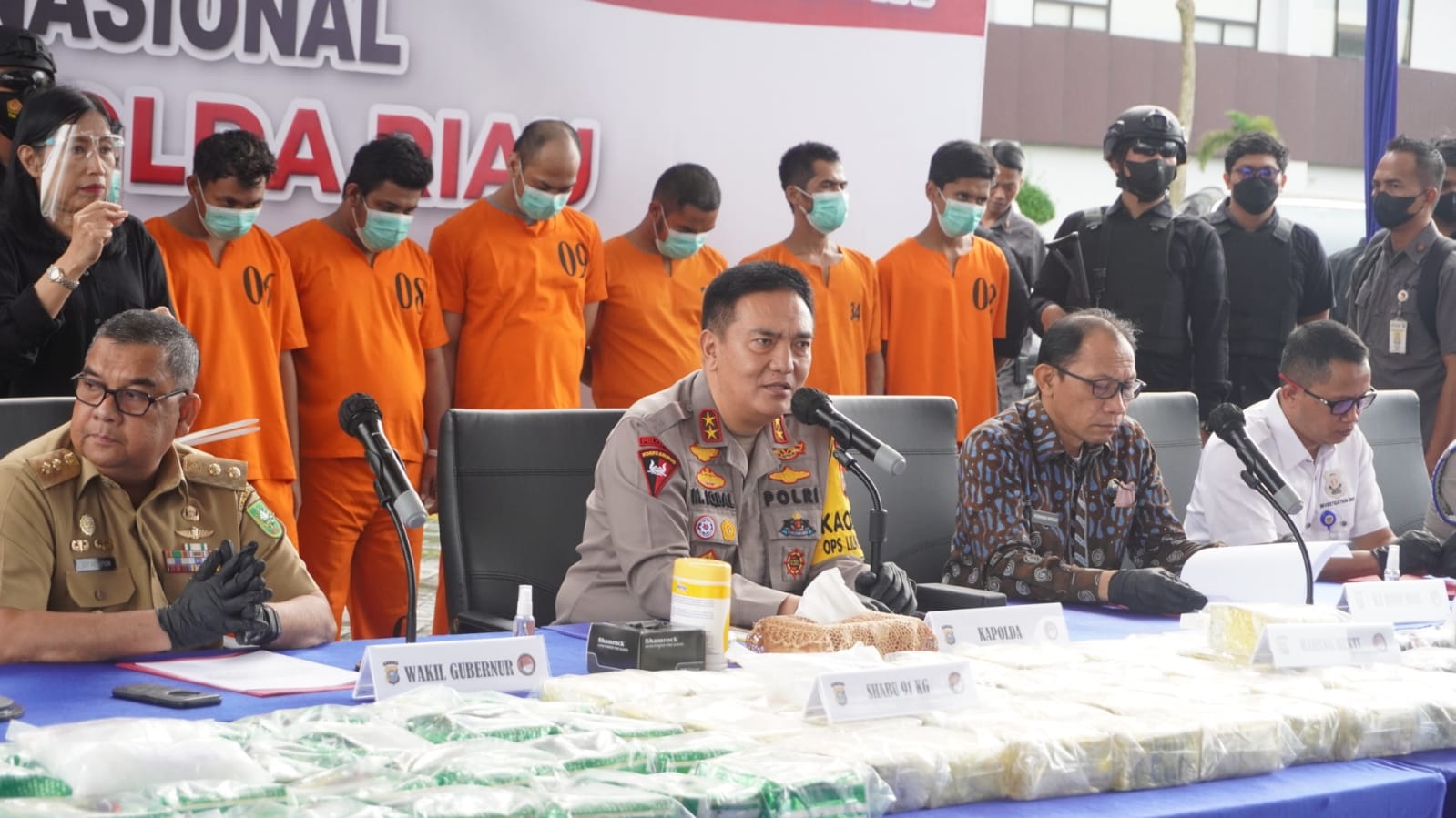 Polda Riau Musnahkan 91 Kg Sabu, 25 Kg Ganja, dan 108 Pil Ekstasi