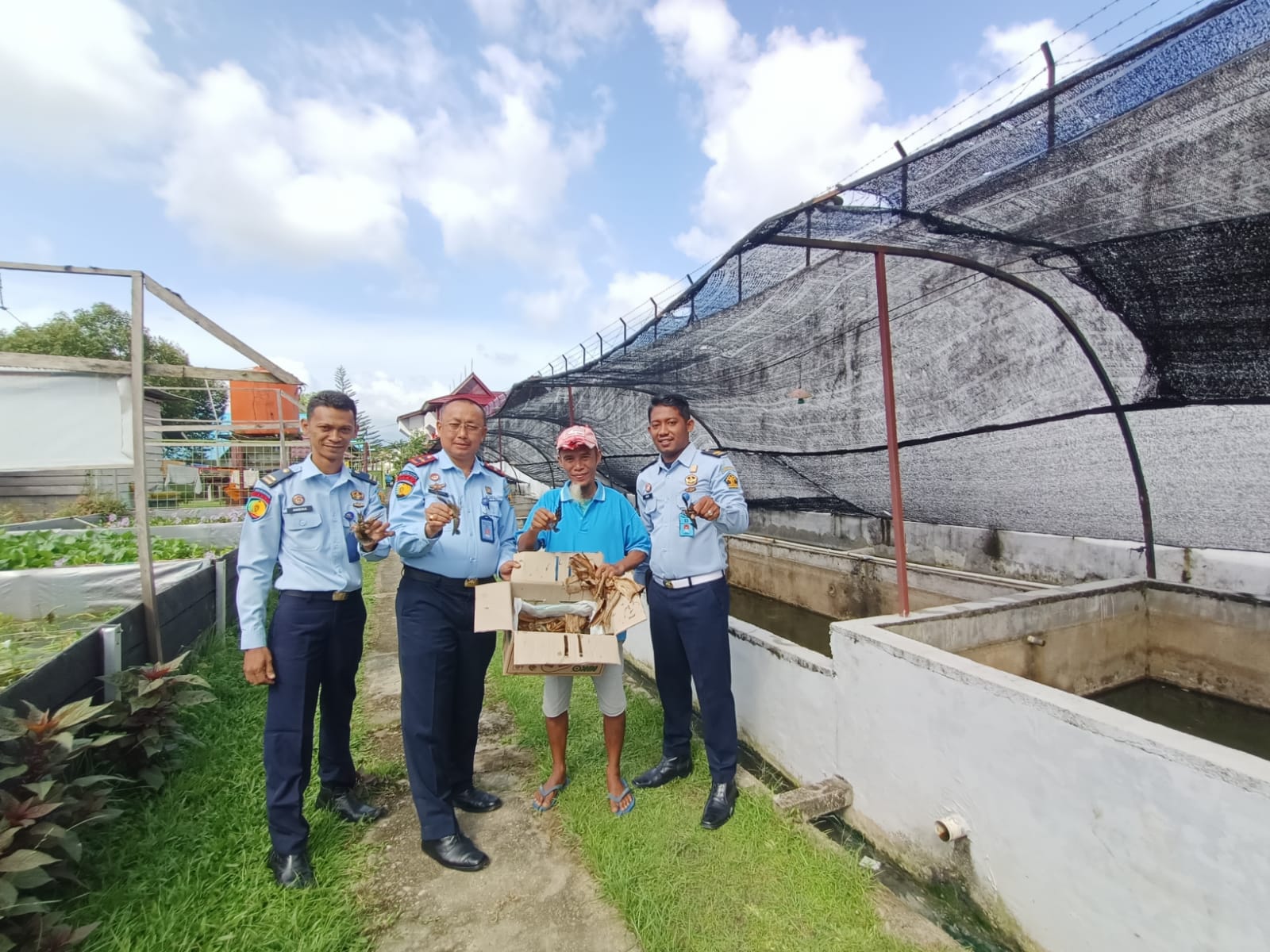 Dorong Kemandirian Mantan Warga Binaan, Lapas Pasir Pangaraian Beri Bantuan Benih Lobster